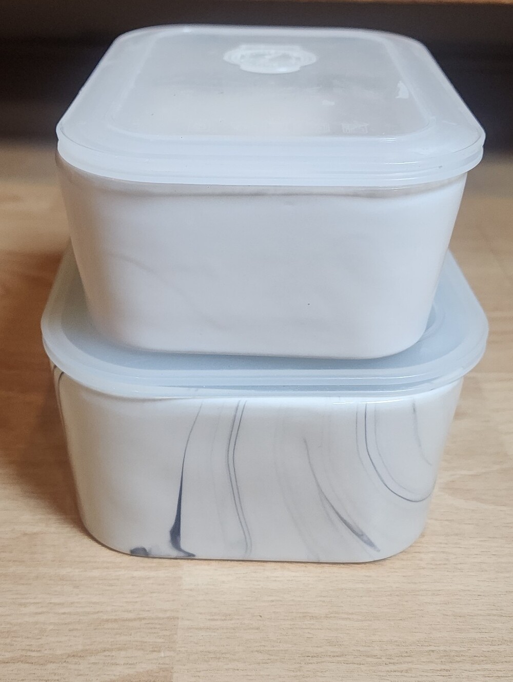 Rae Dunn Ceramic Food Storage Containers Vent Lid "Lunch" & "Delish" - Picture 16 of 16